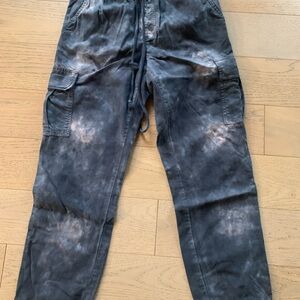Sanctuary x Anthropologie Women’s Gray Tie-Dye Cargo Pants